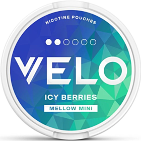 Velo Icy Berries Mini – mini nicotine pouches with blueberry, raspberry, blackberry flavor and cooling effect.

