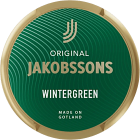 Jakobssons Wintergreen snus with sweet minty wintergreen flavor for a fresh and smooth experience.
